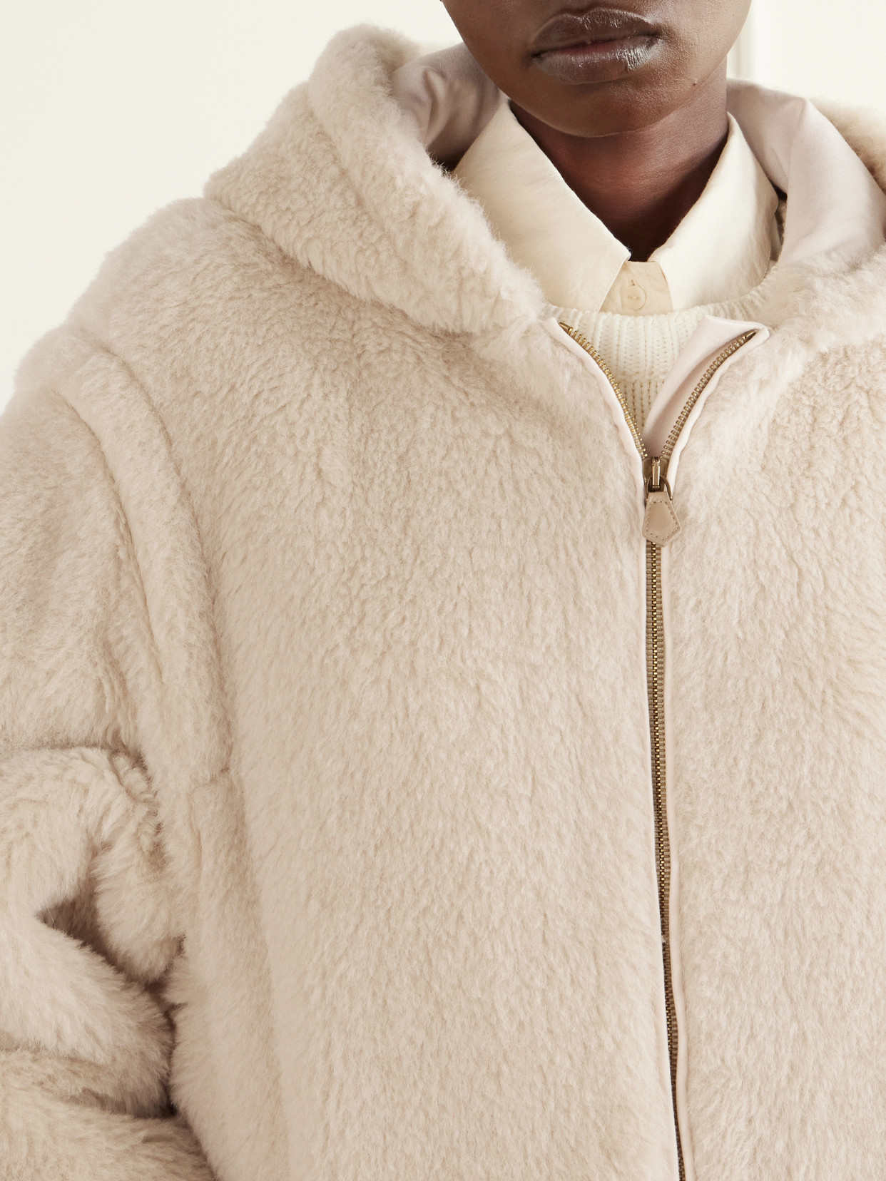 Spadino Teddy Hooded Alpaca, Wool And Silk-Blend Coat