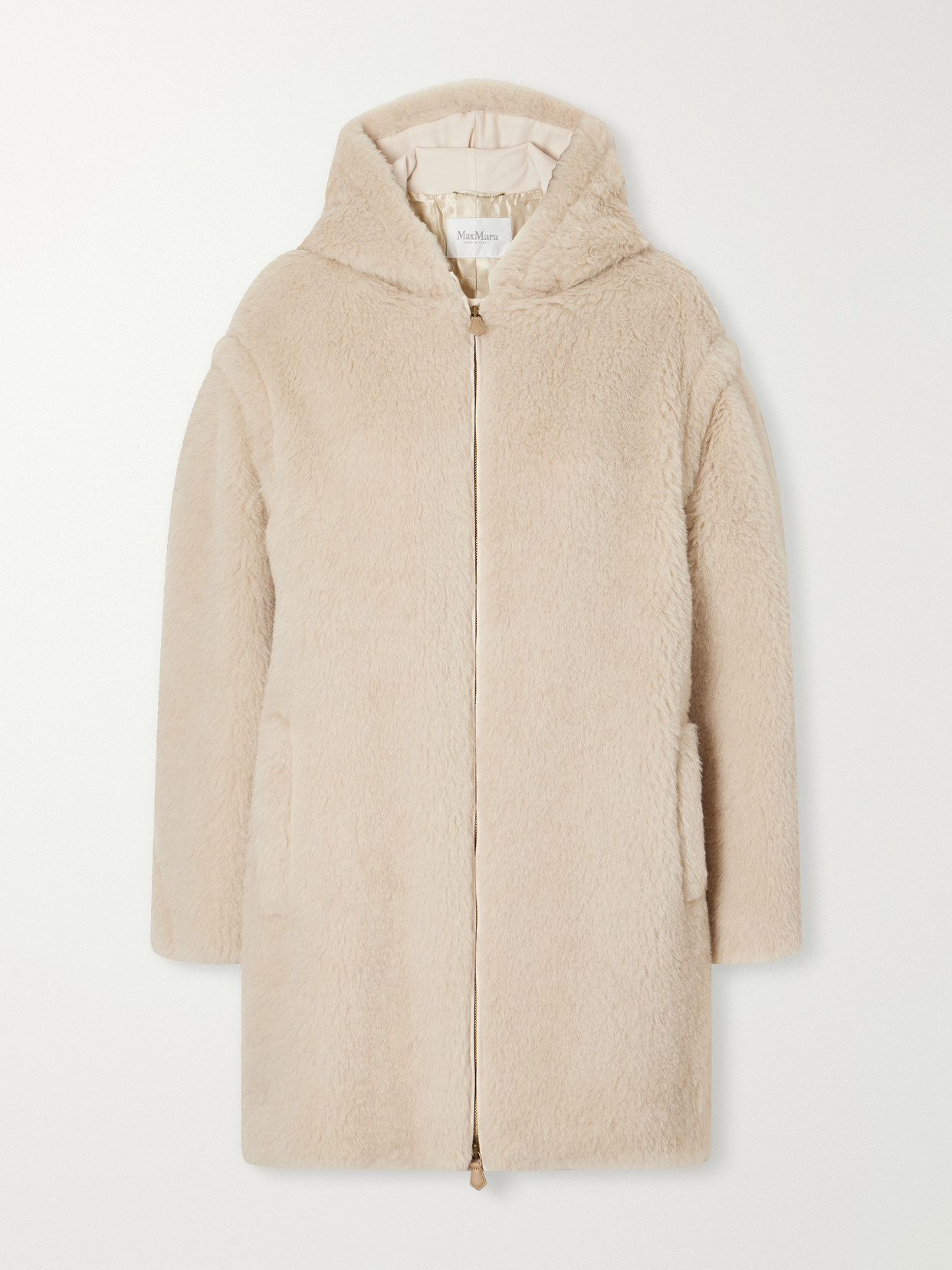 Spadino Teddy Hooded Alpaca, Wool And Silk-Blend Coat