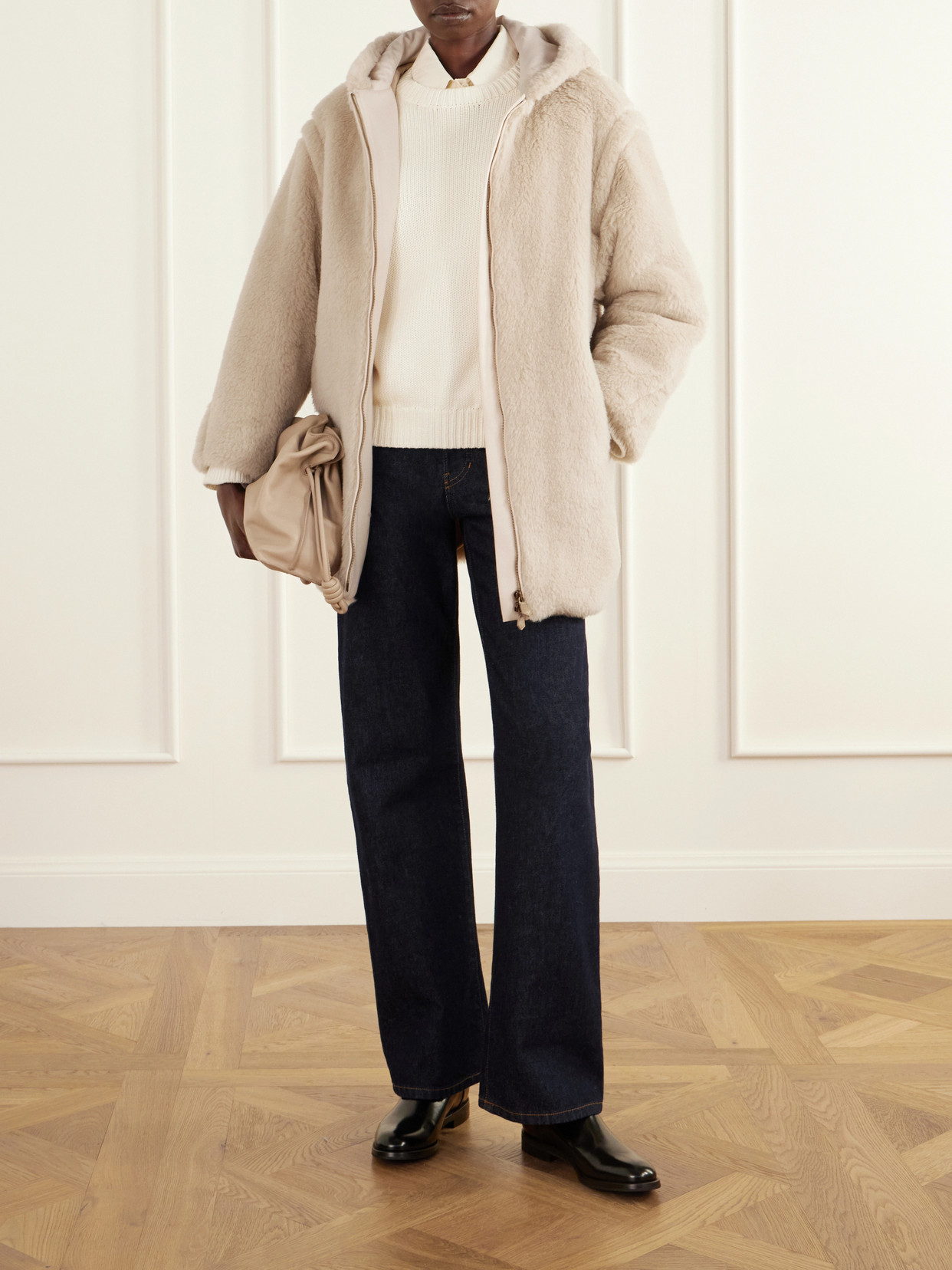 Spadino Teddy Hooded Alpaca, Wool And Silk-Blend Coat