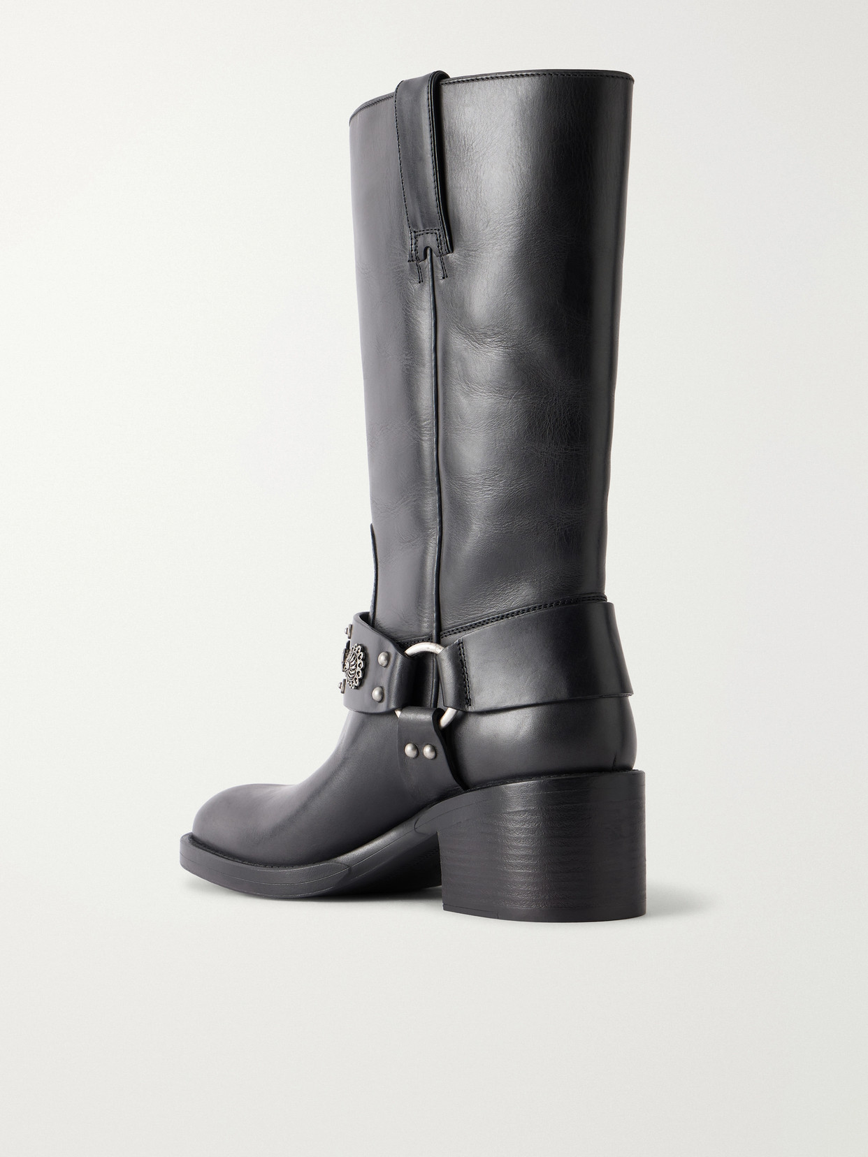 Chloé - Dakota Stud-Embellished Leather Knee Boots
