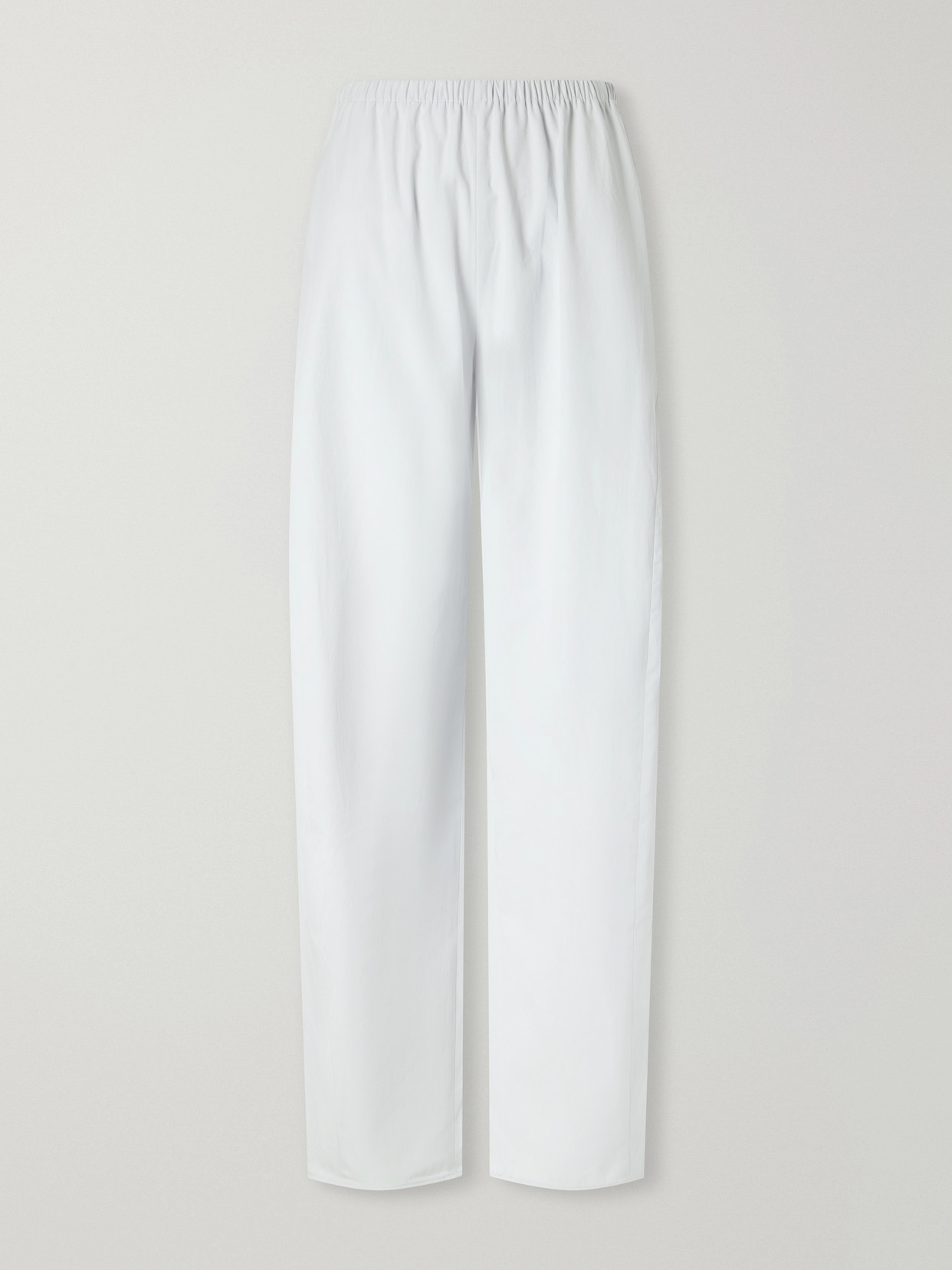 La Ligne Cotton-poplin Wide-leg Pants In White