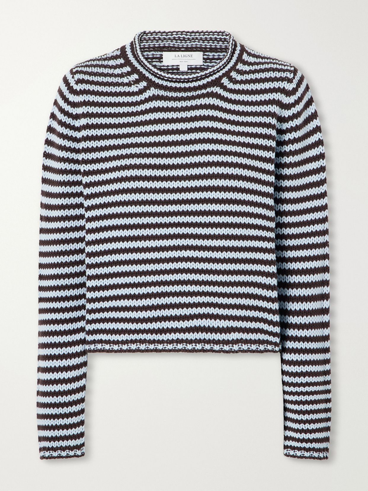 mini marina cropped striped cotton sweater