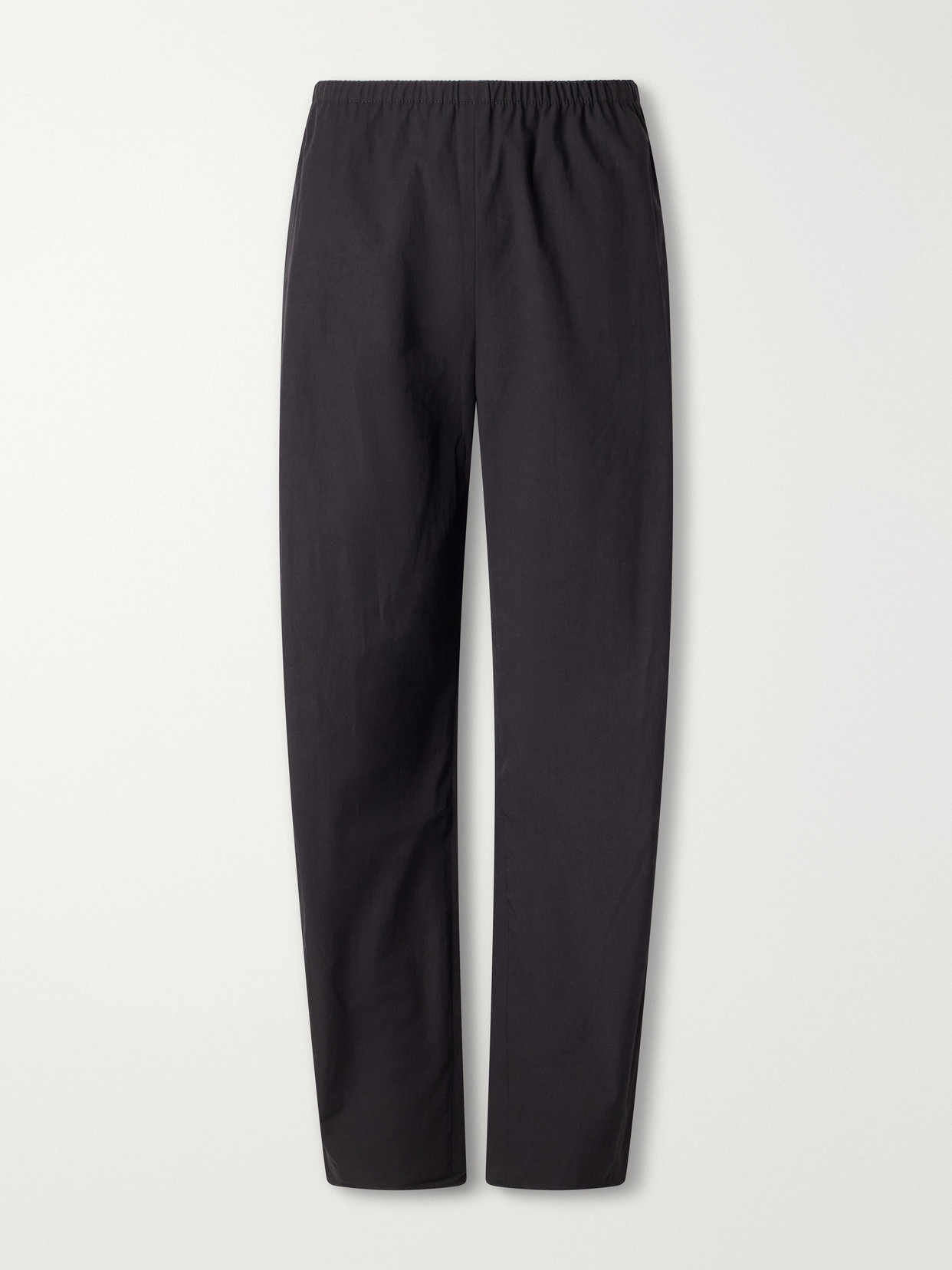 La Ligne Colby Cotton-poplin Wide-leg Pants In Black