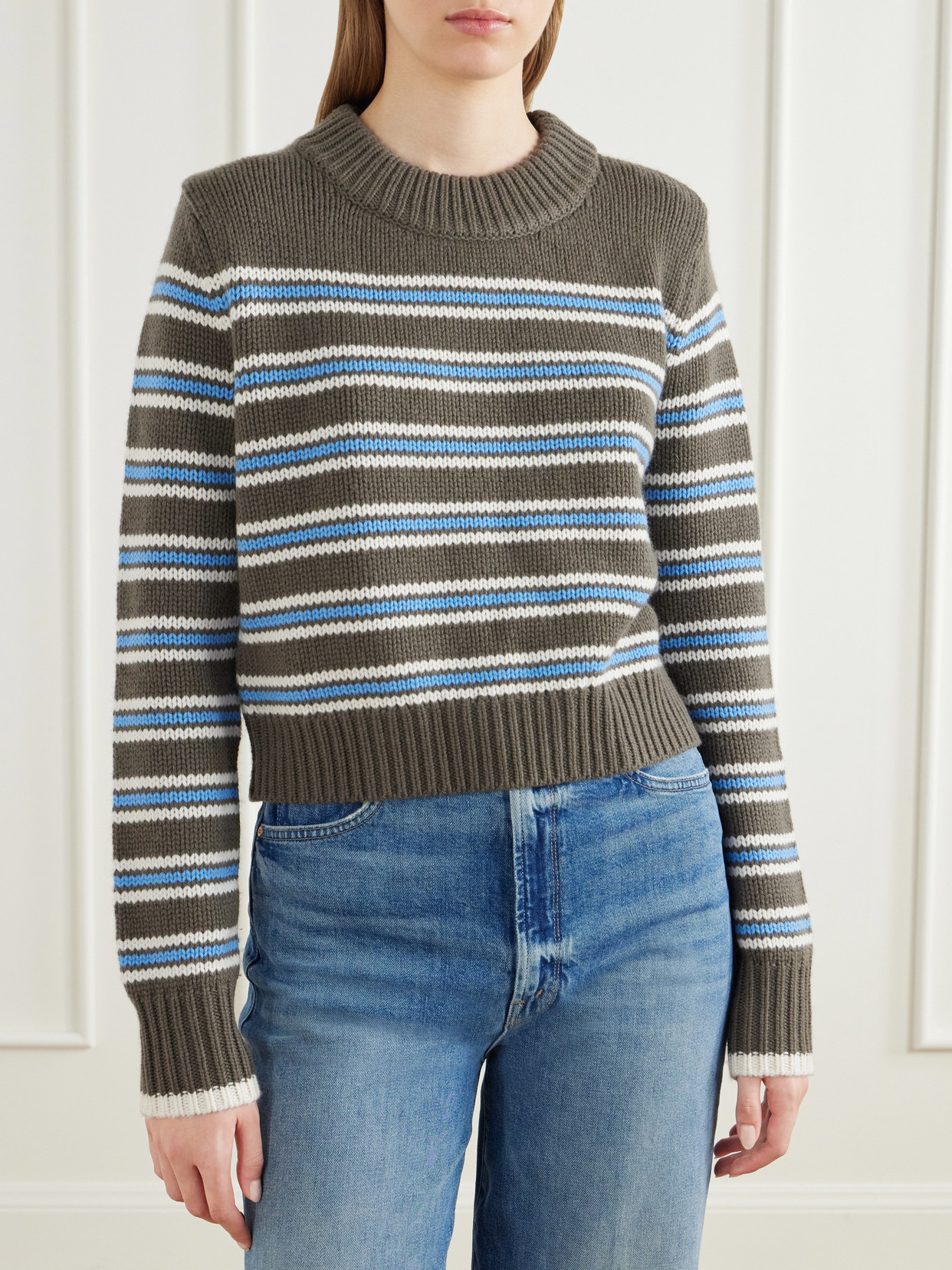 Mini Marin Striped Wool And Cashmere-Blend Sweater