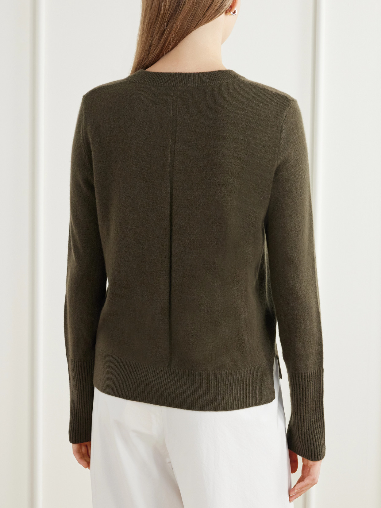 Solid Lean Lines Cashmere Sweater