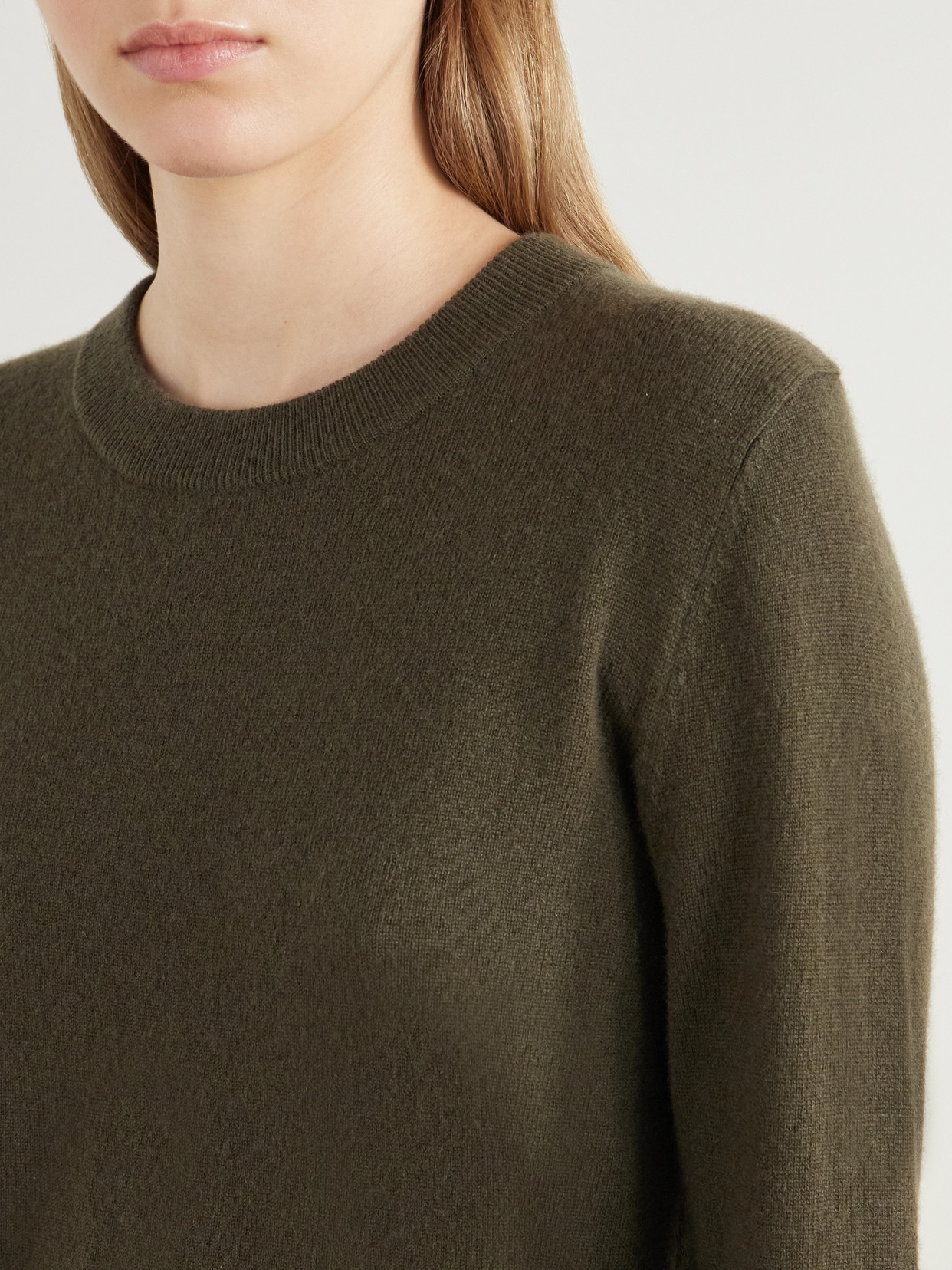 Solid Lean Lines Cashmere Sweater