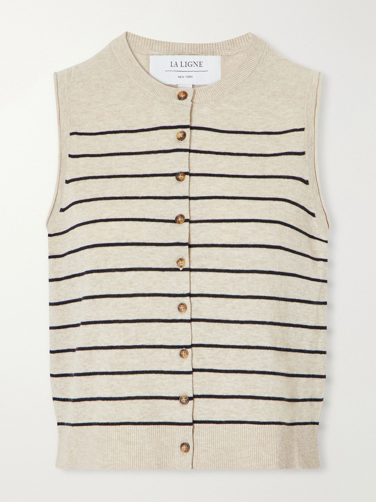 lee striped knitted vest