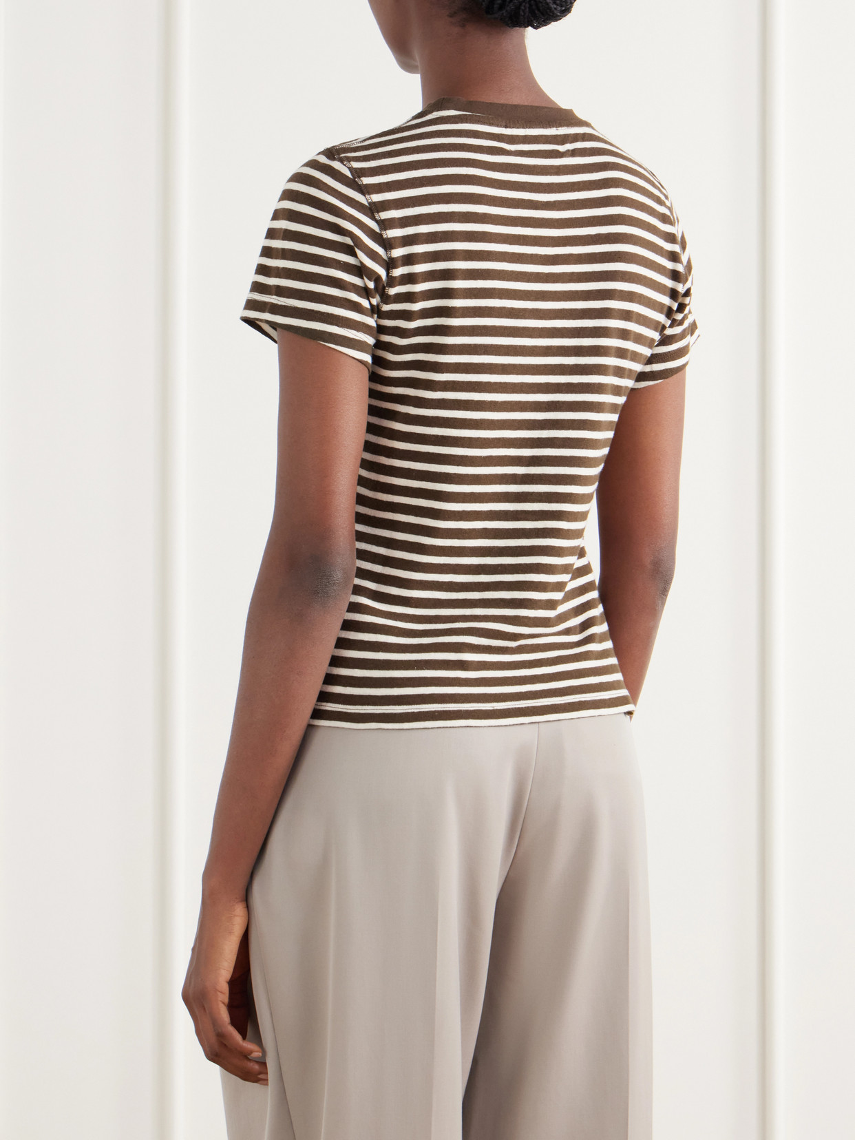 Striped Cotton-Jersey T-Shirt