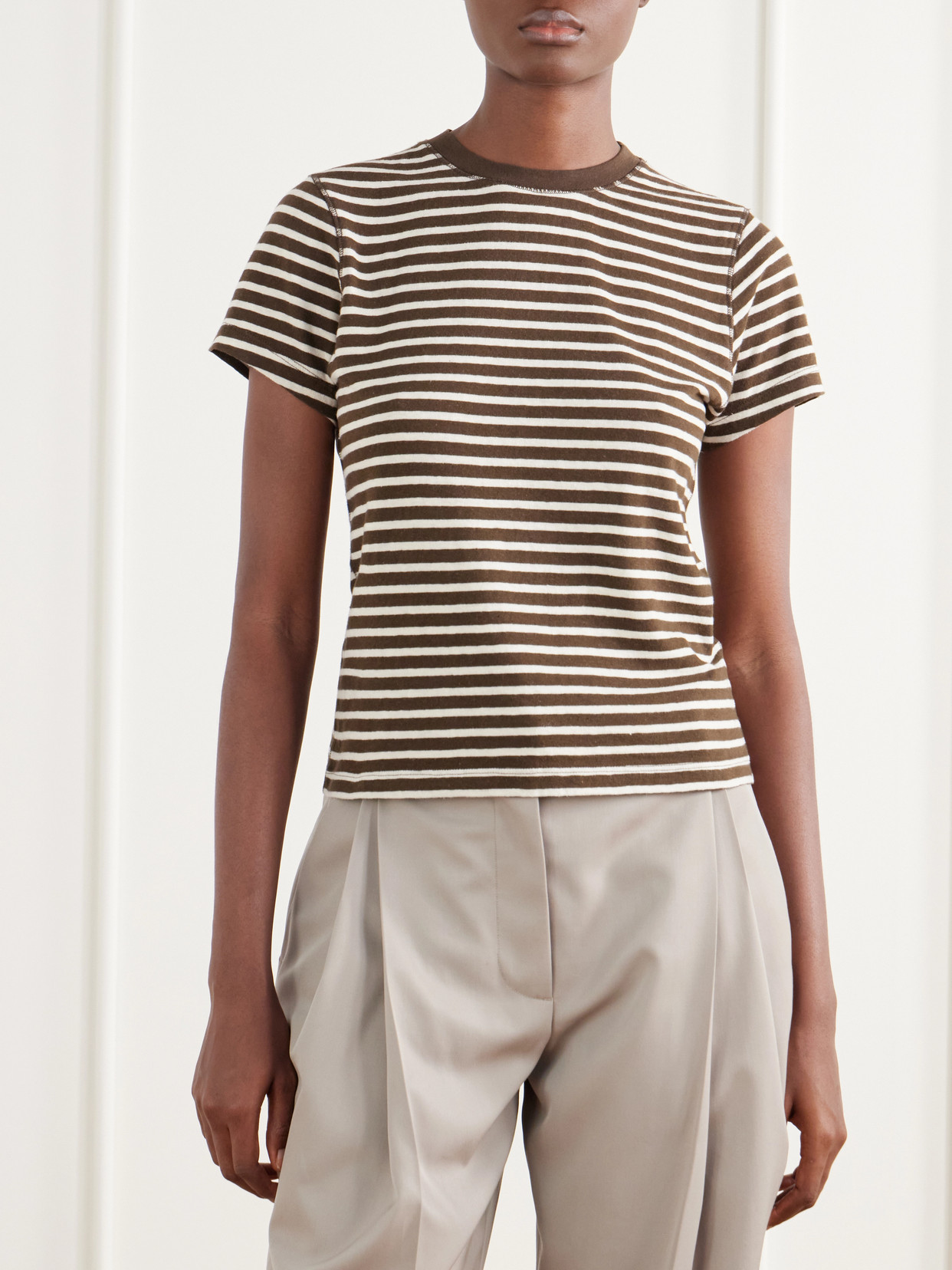Striped Cotton-Jersey T-Shirt