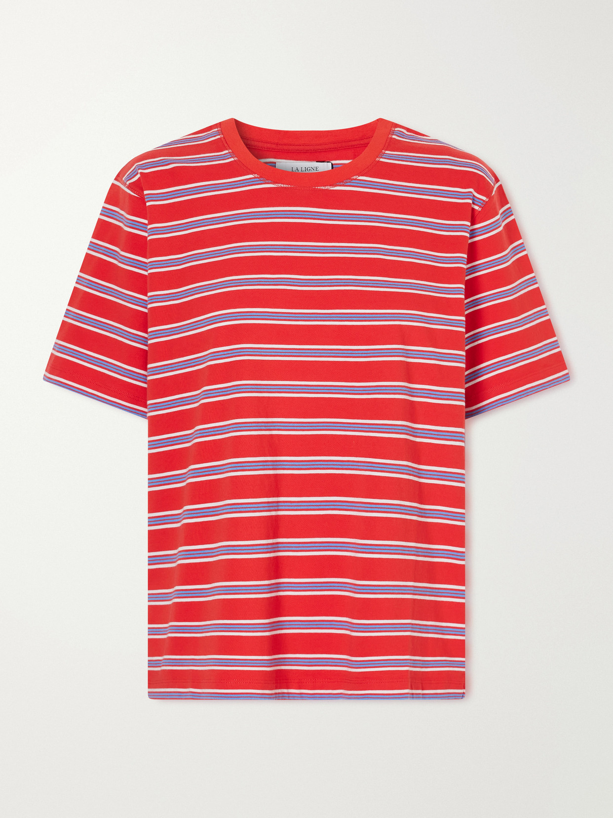 Boyfriend Striped Cotton-Jersey T-Shirt