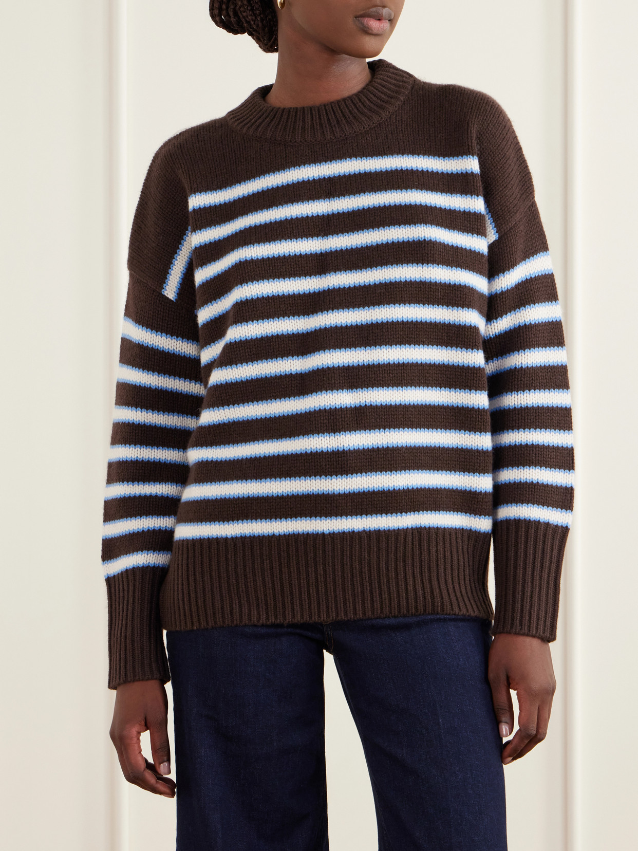 Marin Striped Wool And Cashmere-Blend Sweater