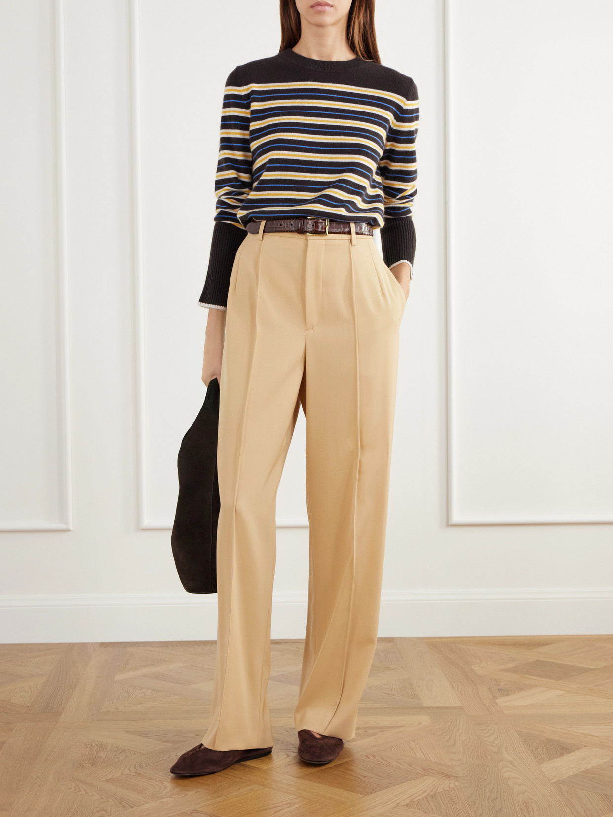 Lean Lines Striped Cashmere Sweater