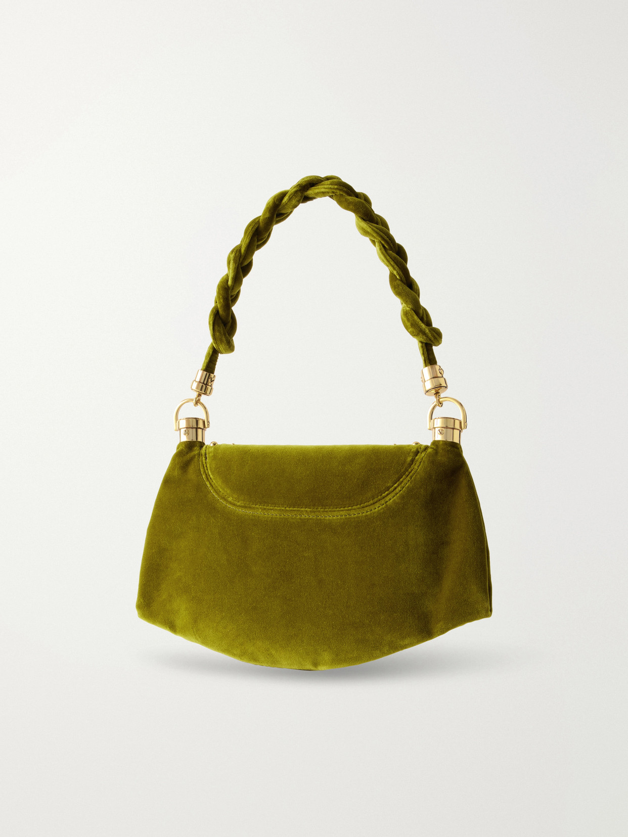 Chloé - Marcie Foulard Studded Tasseled Velvet Shoulder Bag