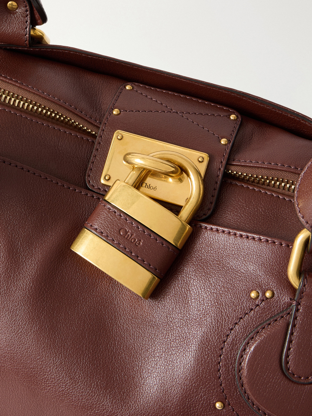 Chloé - Paddington Large Locket-Detail Leather Bag