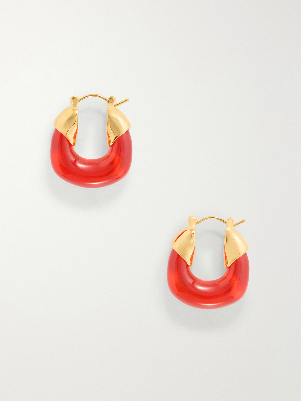 Lizzie Fortunato Gold-plated Resin Earrings In Red