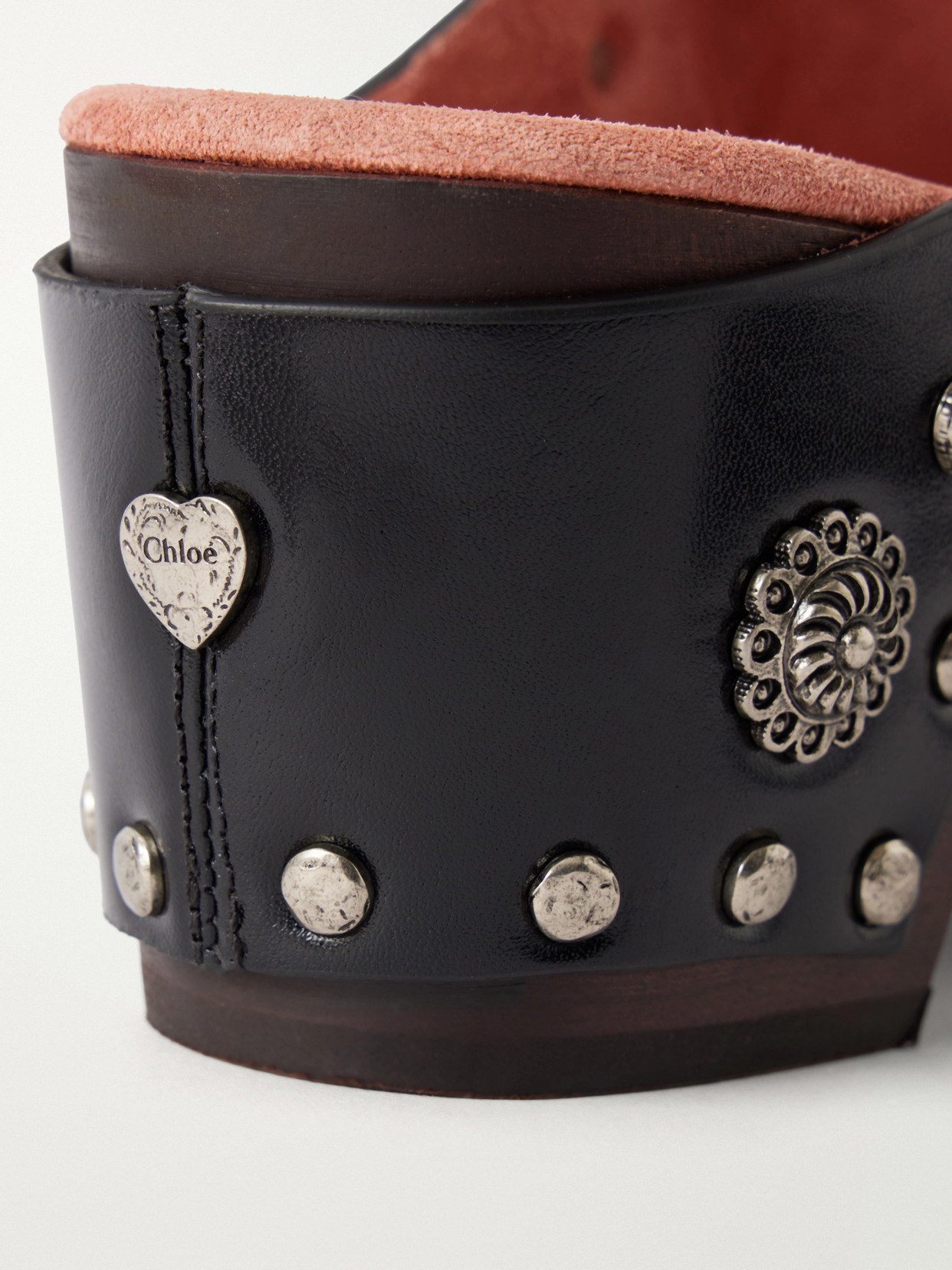 Chloé - Talis Embellished Leather Clogs