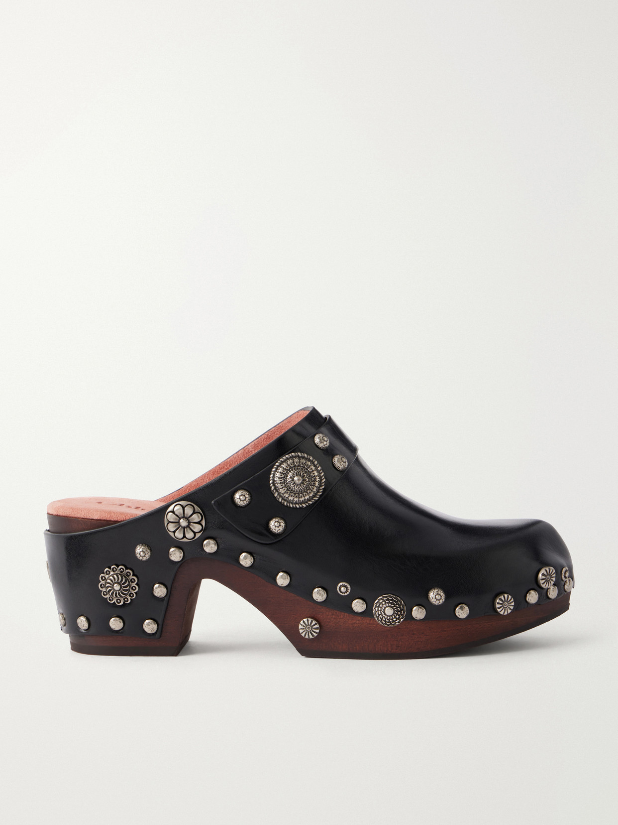 Chloé - Talis Embellished Leather Clogs
