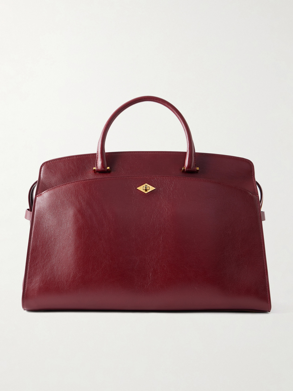 Metier Private Eye Large Leather Tote In Burgundy