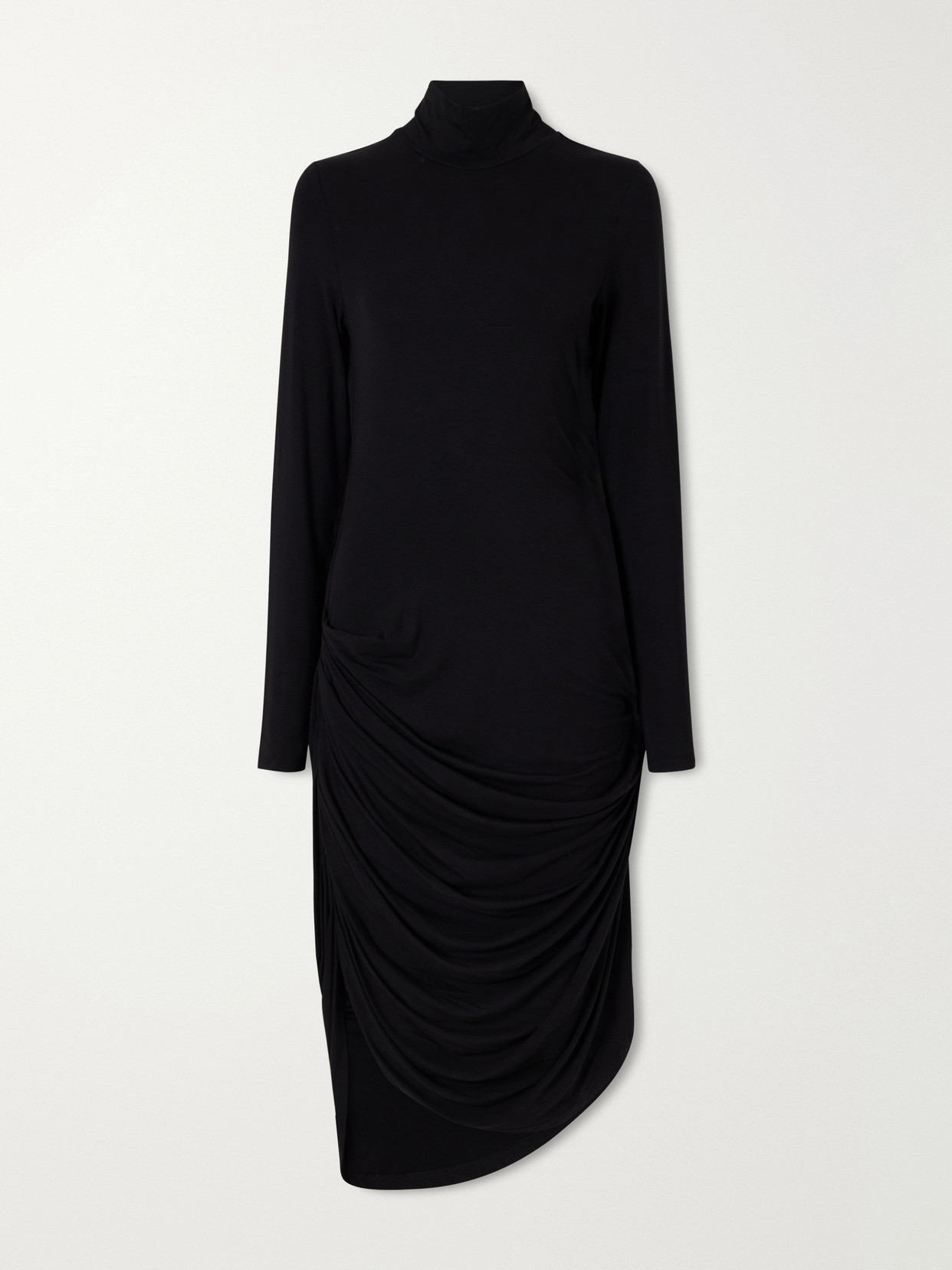 Proenza Schouler White Label Imogen Jersey Turtleneck Midi Dress In Black