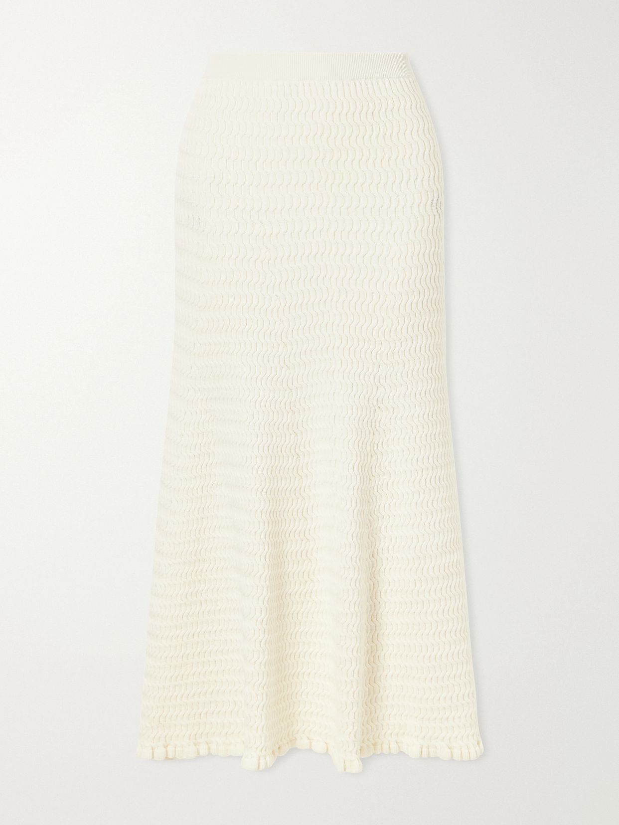magnolia cable knit cotton blend midi skirt