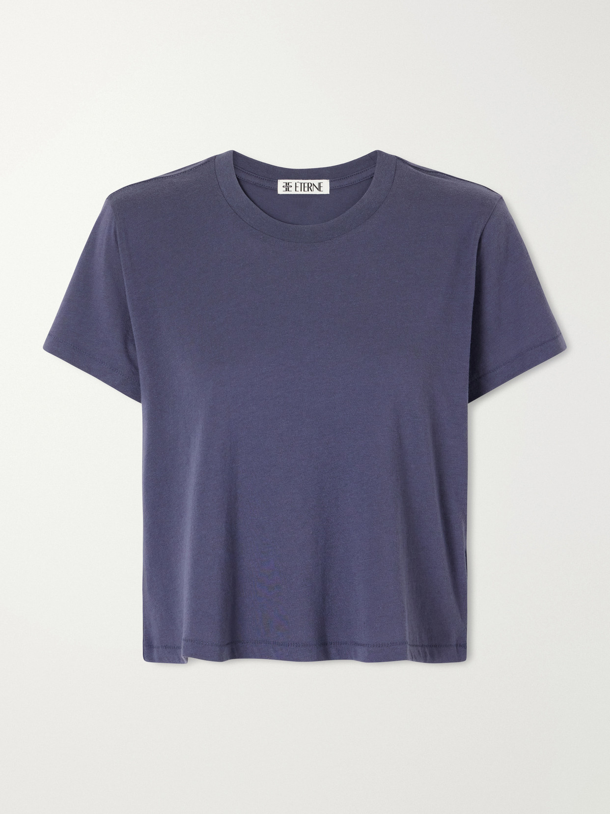 Éterne Cotton And Modal-blend Jersey T-shirt In Blue