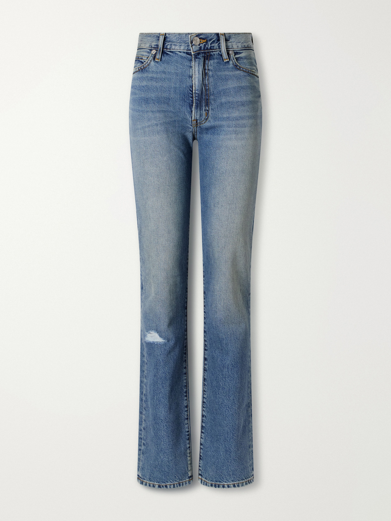 Éterne Chloe Straight High-rise Jeans In Blue