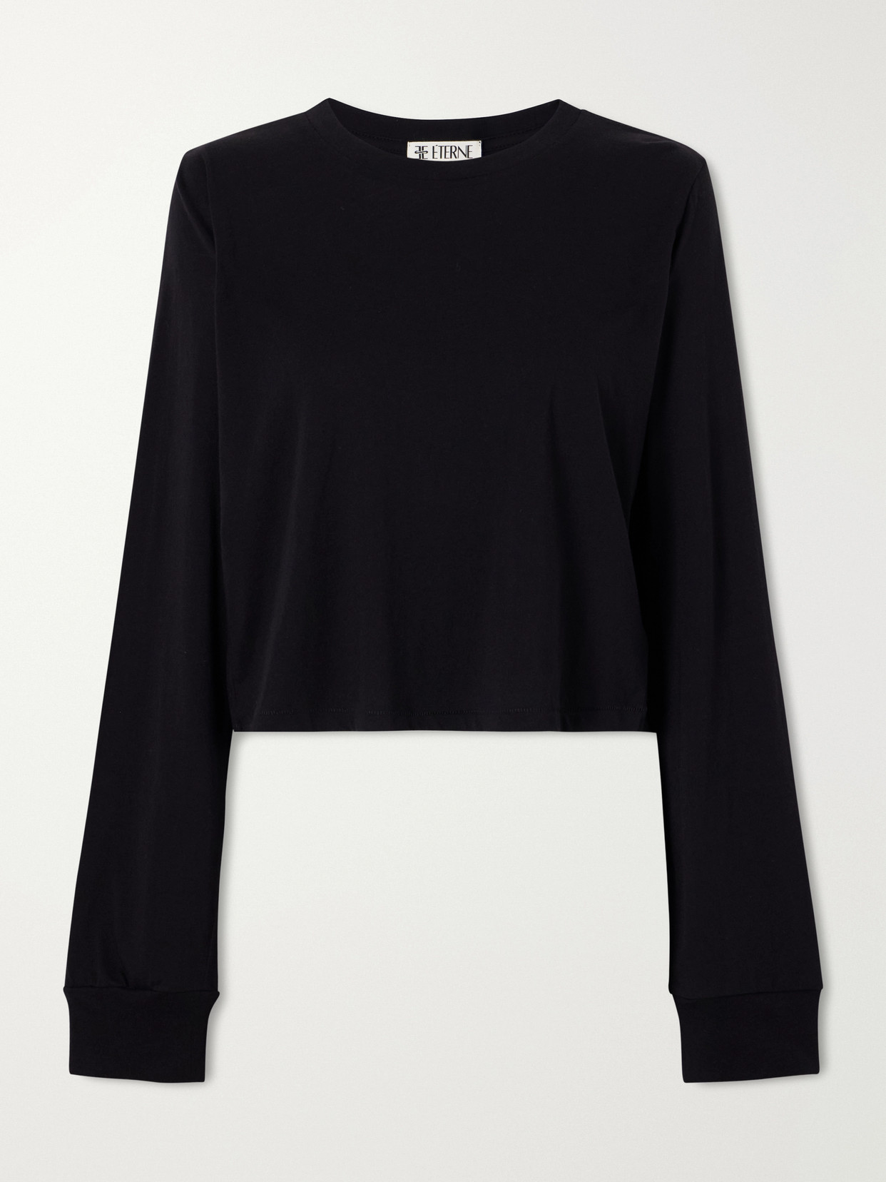 Éterne Cotton And Modal-blend Jersey T-shirt In Black