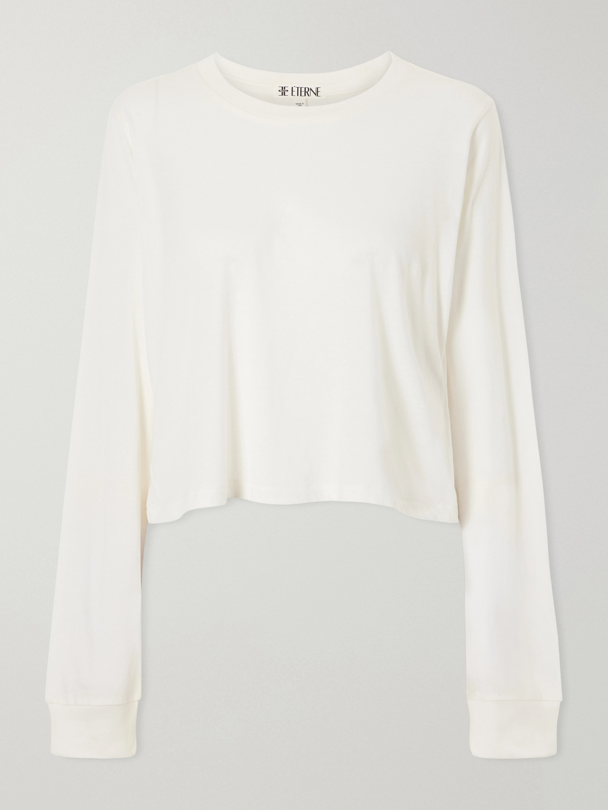 ÉTERNE - Cotton And Modal-blend Jersey T-shirt - Neutrals