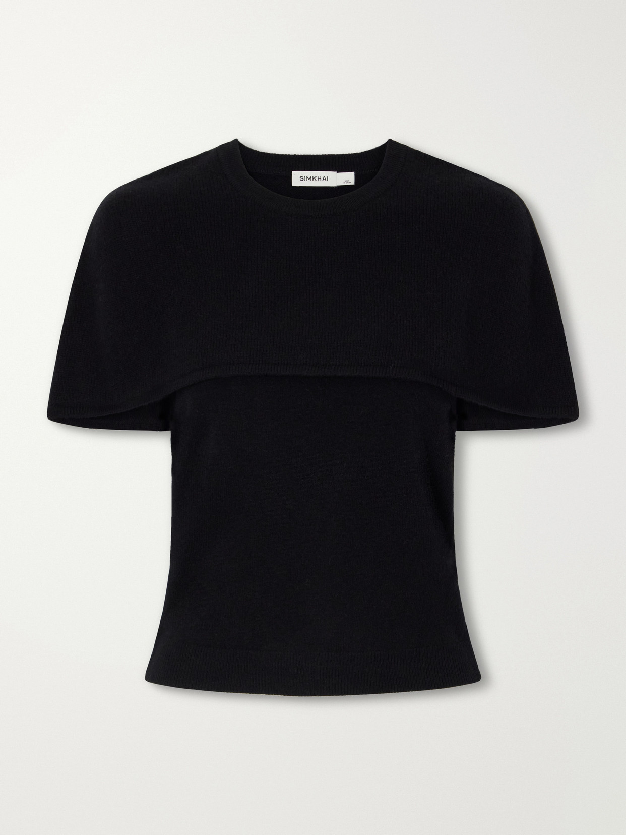 Yuki Cape-Effect Cashmere Top
