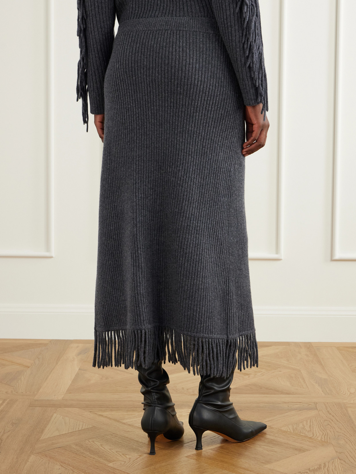 Casey Draped Wool And Cashmere-Blend Skirt