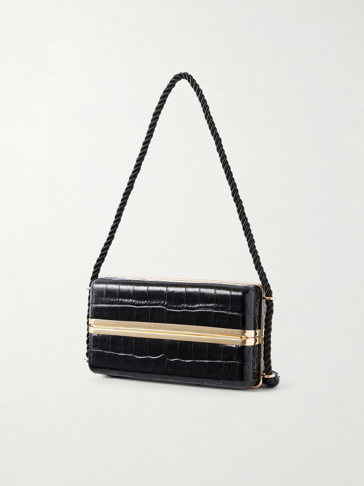Roma Croc-Effect Shoulder Bag