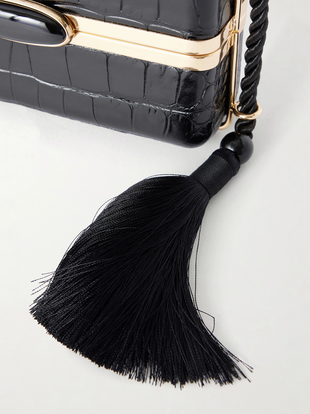 Roma Croc-Effect Shoulder Bag