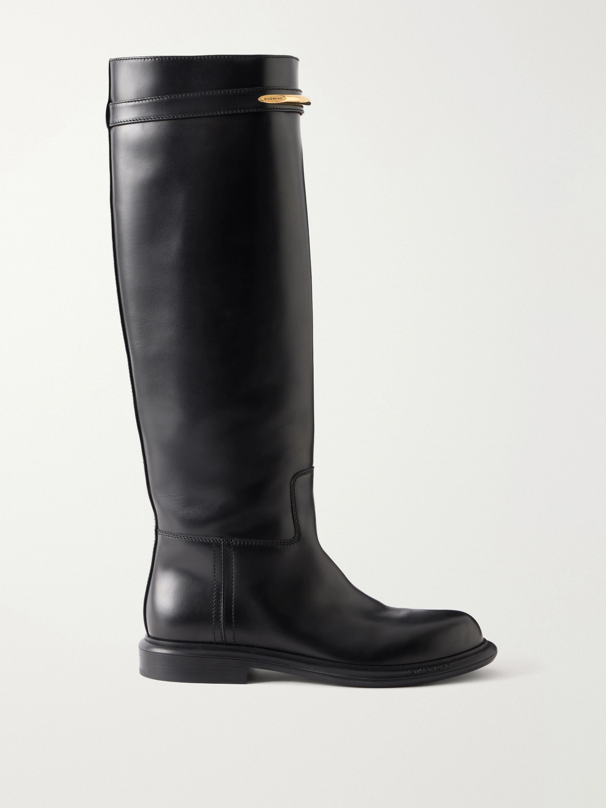 Givenchy Pinch Leather Knee Boots In Black