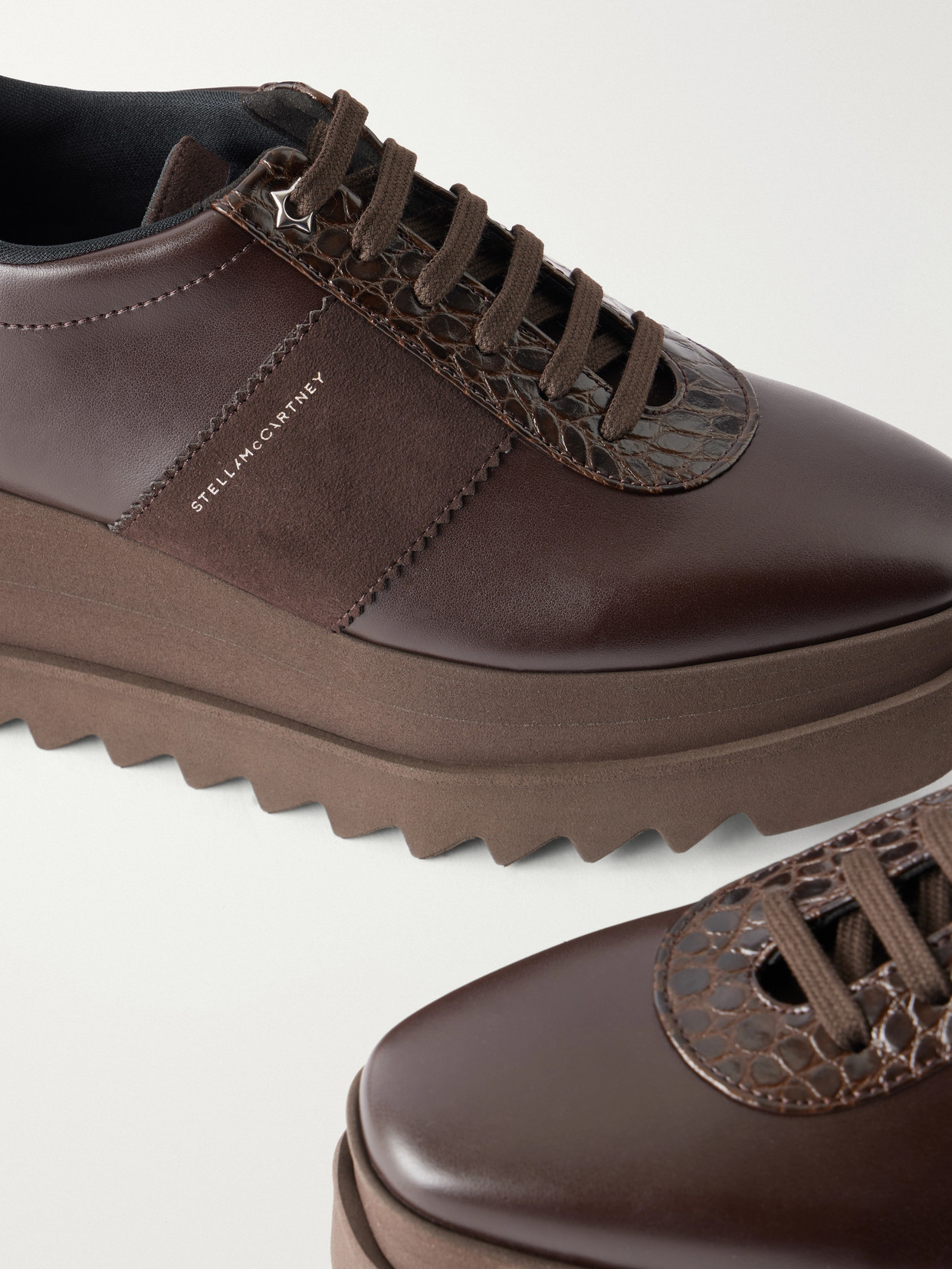 Stella Mccartney Snake-effect Leather Sneakers In Multi
