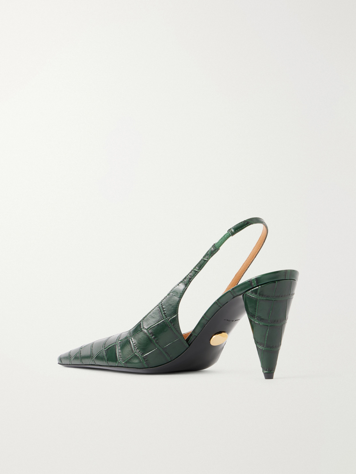 80 Croc-Effect Vegan Material Slingback