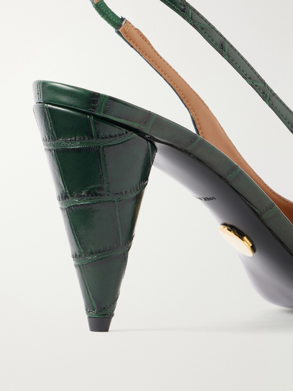 80 Croc-Effect Vegan Material Slingback