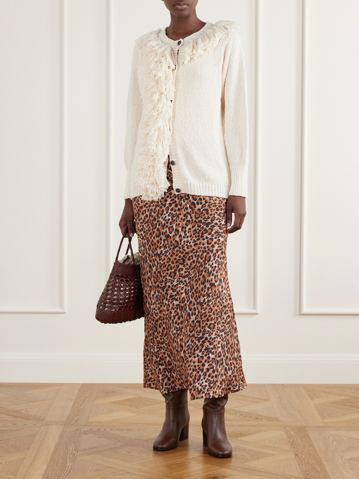 Lyra Leopard-Print Silk-Crepe De Chine Maxi