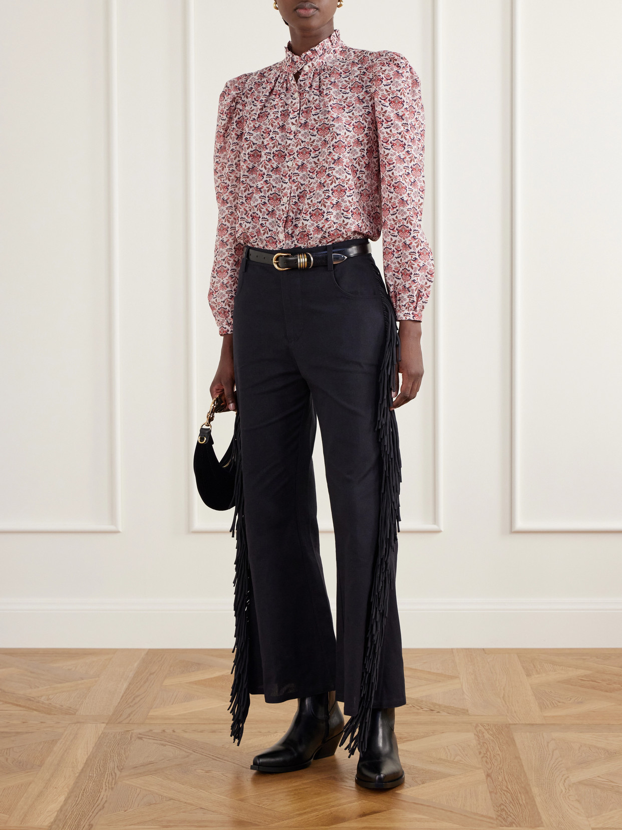 Annabel Printed Cotton And Silk-Blend Blouse