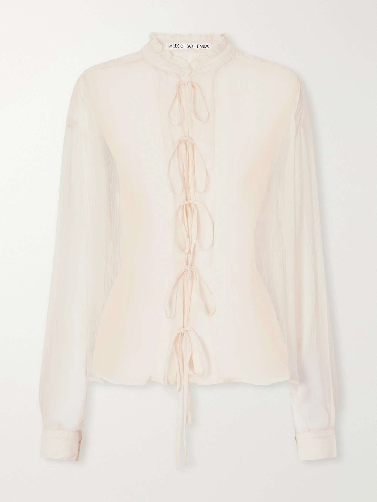 Willa Lace-Up Gauze Blouse