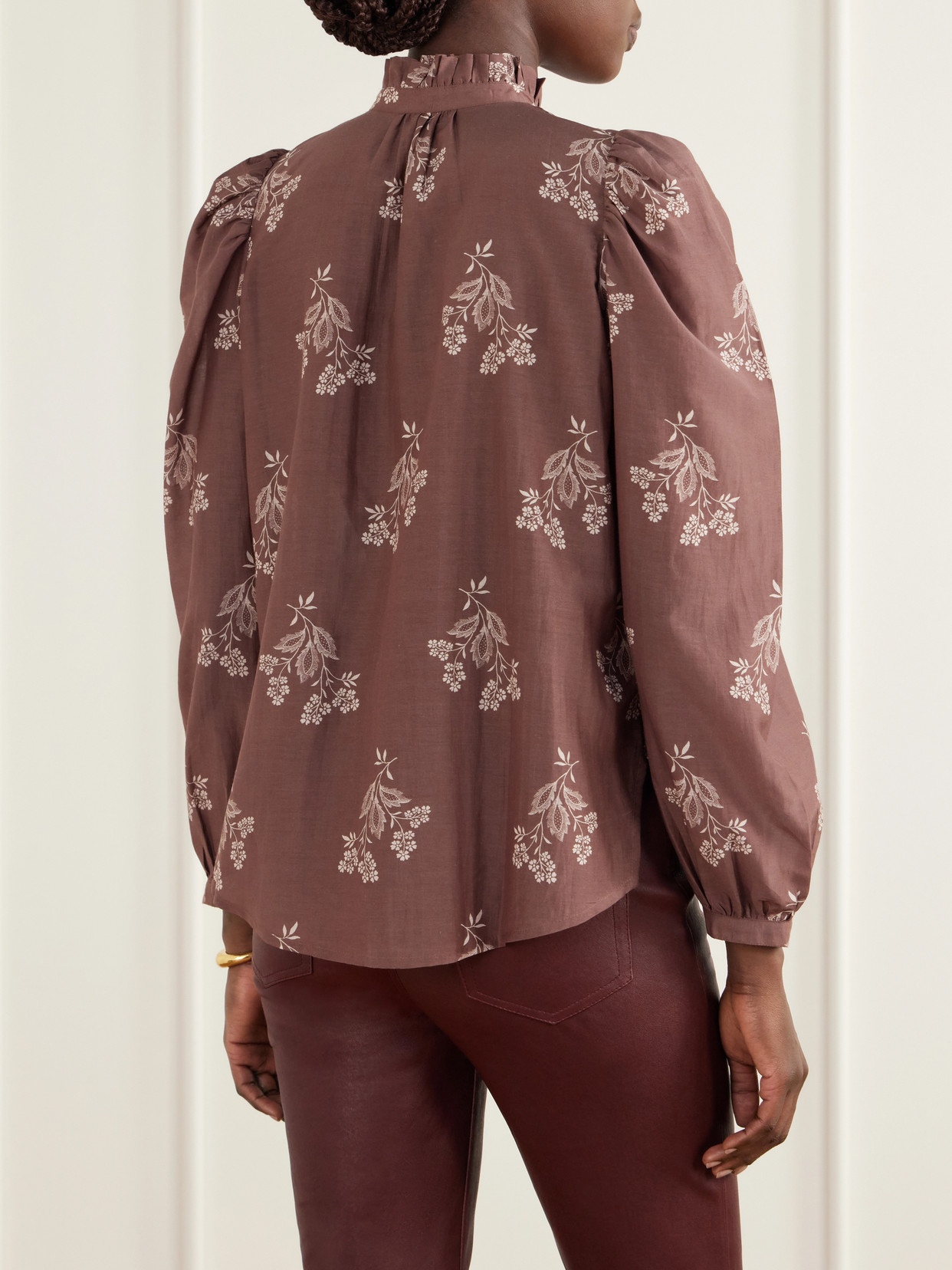 Annabel Printed Cotton And Silk-Blend Blouse