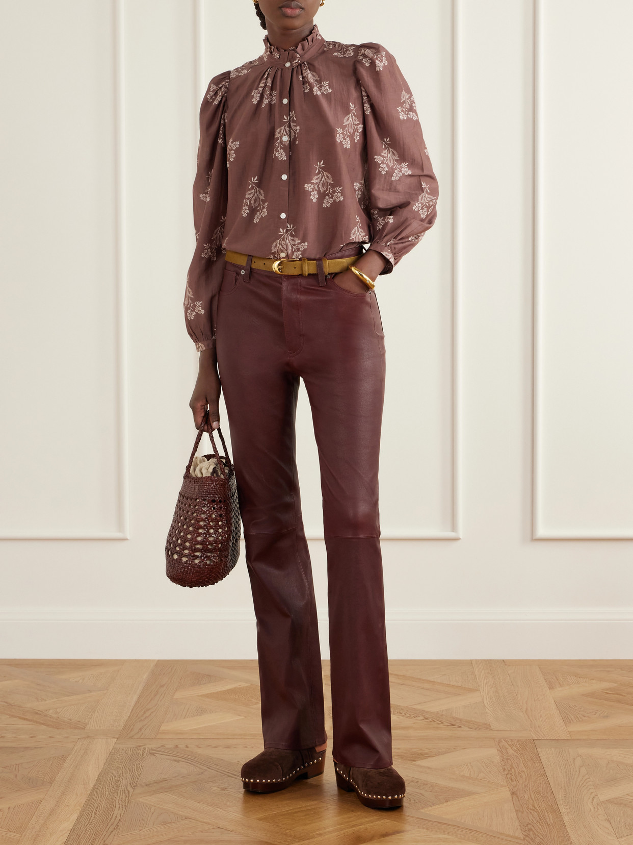 Annabel Printed Cotton And Silk-Blend Blouse