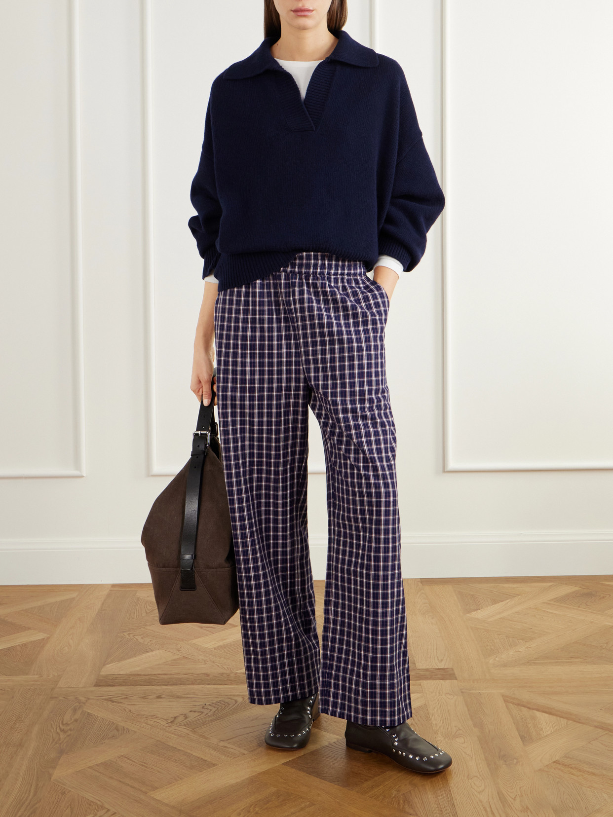 Dean Oversized Rib-Trimmed Merino Wool Polo Sweater