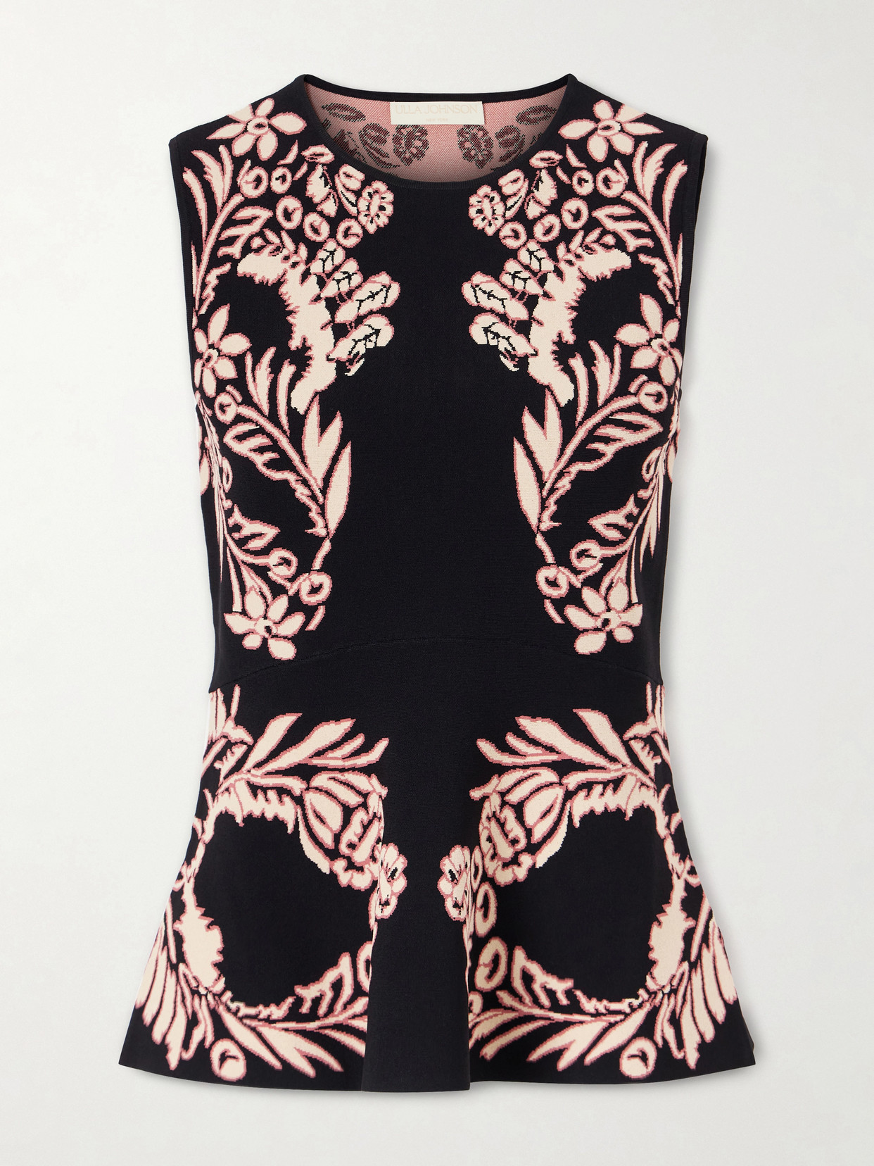 Nadira Floral-Jacquard Top