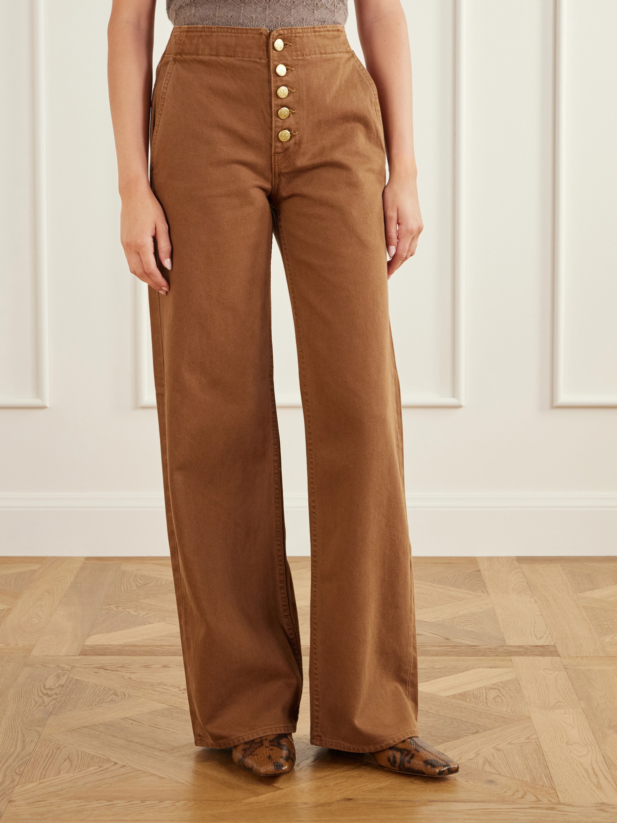 The Jasmine Belted Low-Rise Wide- Leg
