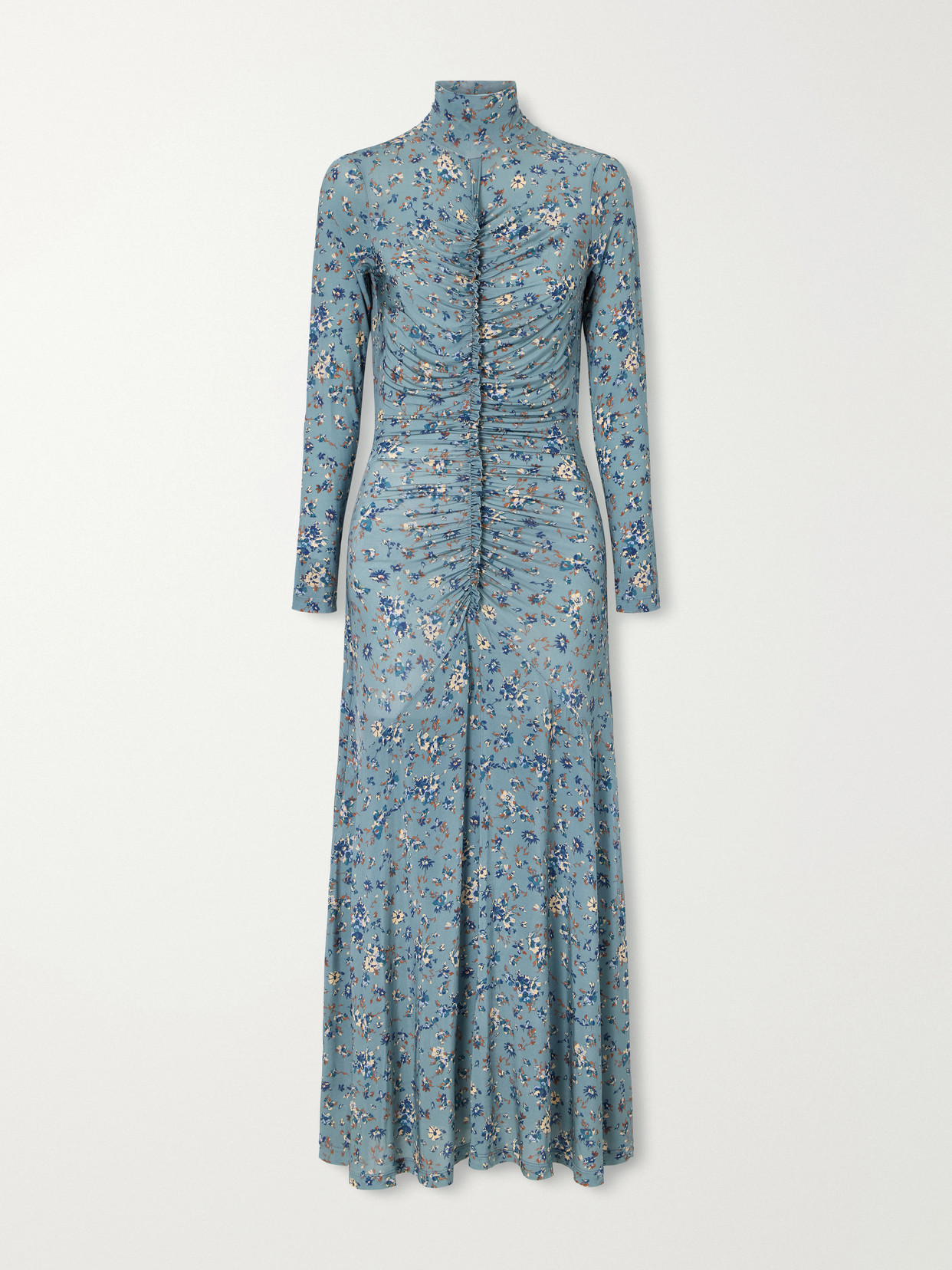 Ulla Johnson Ida Floral-print Stretch-jersey Midi Dress In Blue