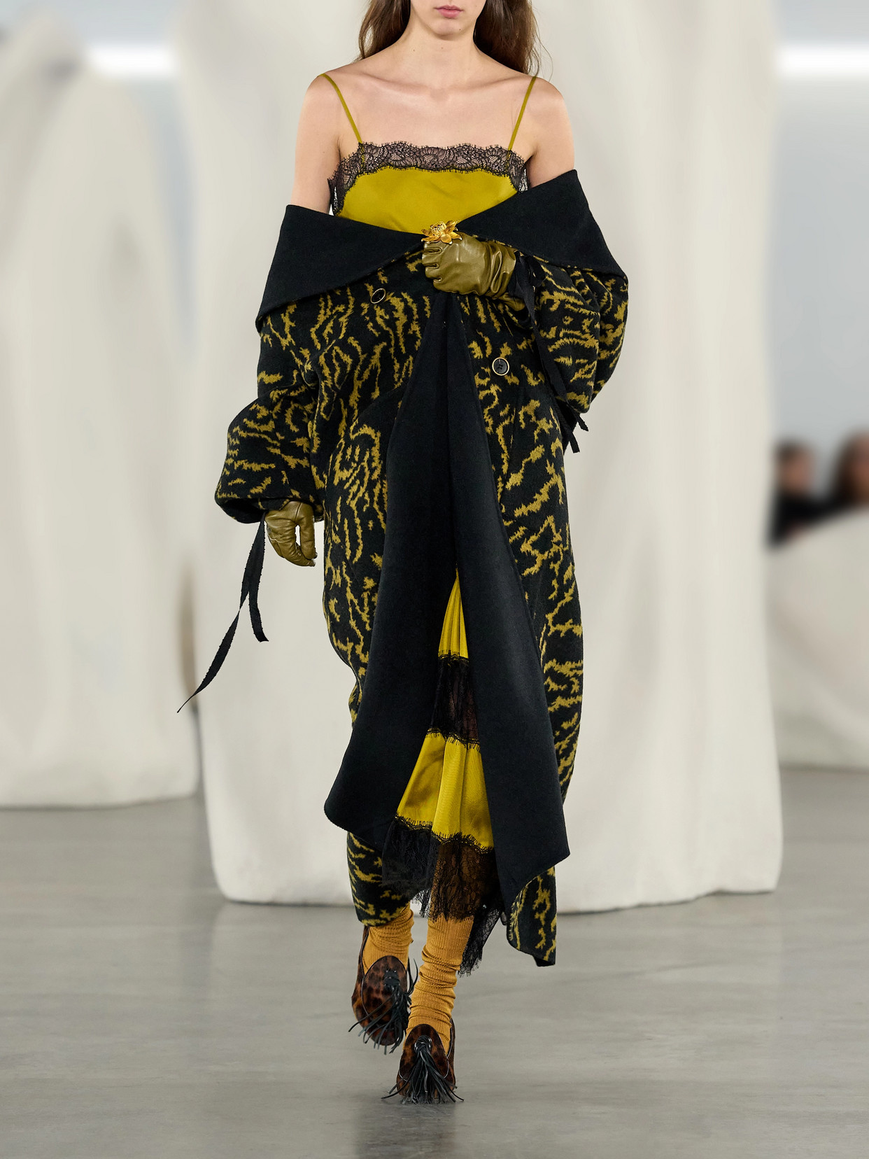 Rory Double-Breasted Belted Jacquard-Knit Wool And Cashmere-Blend Coat