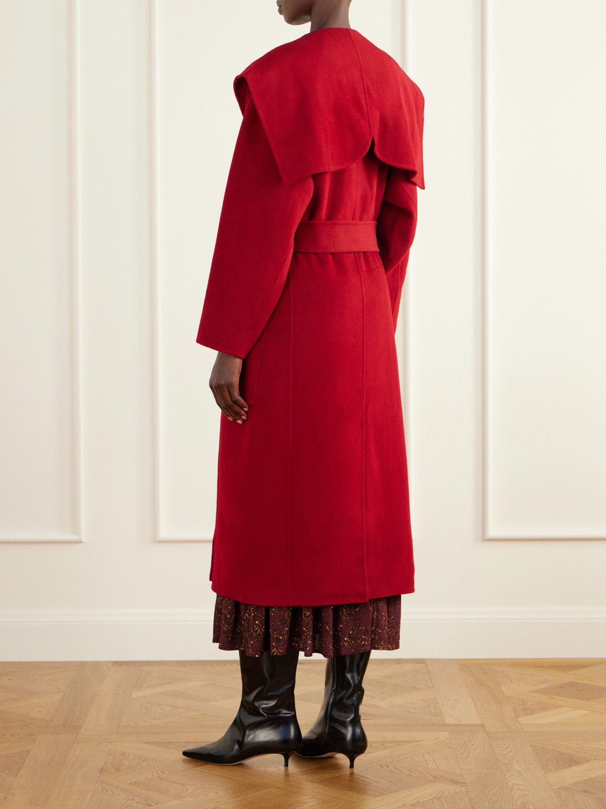 Rory Double-Breasted Belted Brushed Wool And Cashmere-Blend Coat