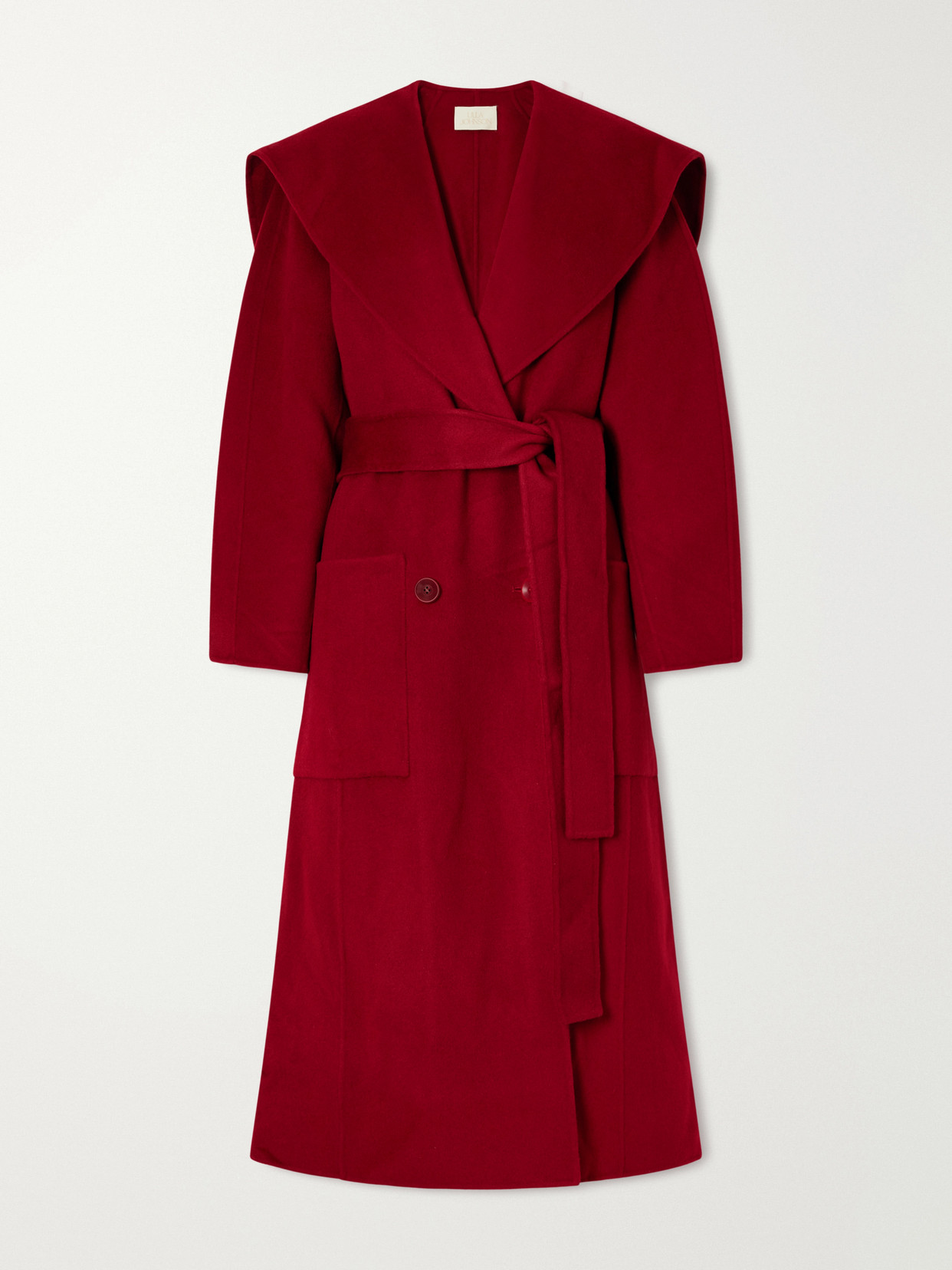 Rory Double-Breasted Belted Brushed Wool And Cashmere-Blend Coat