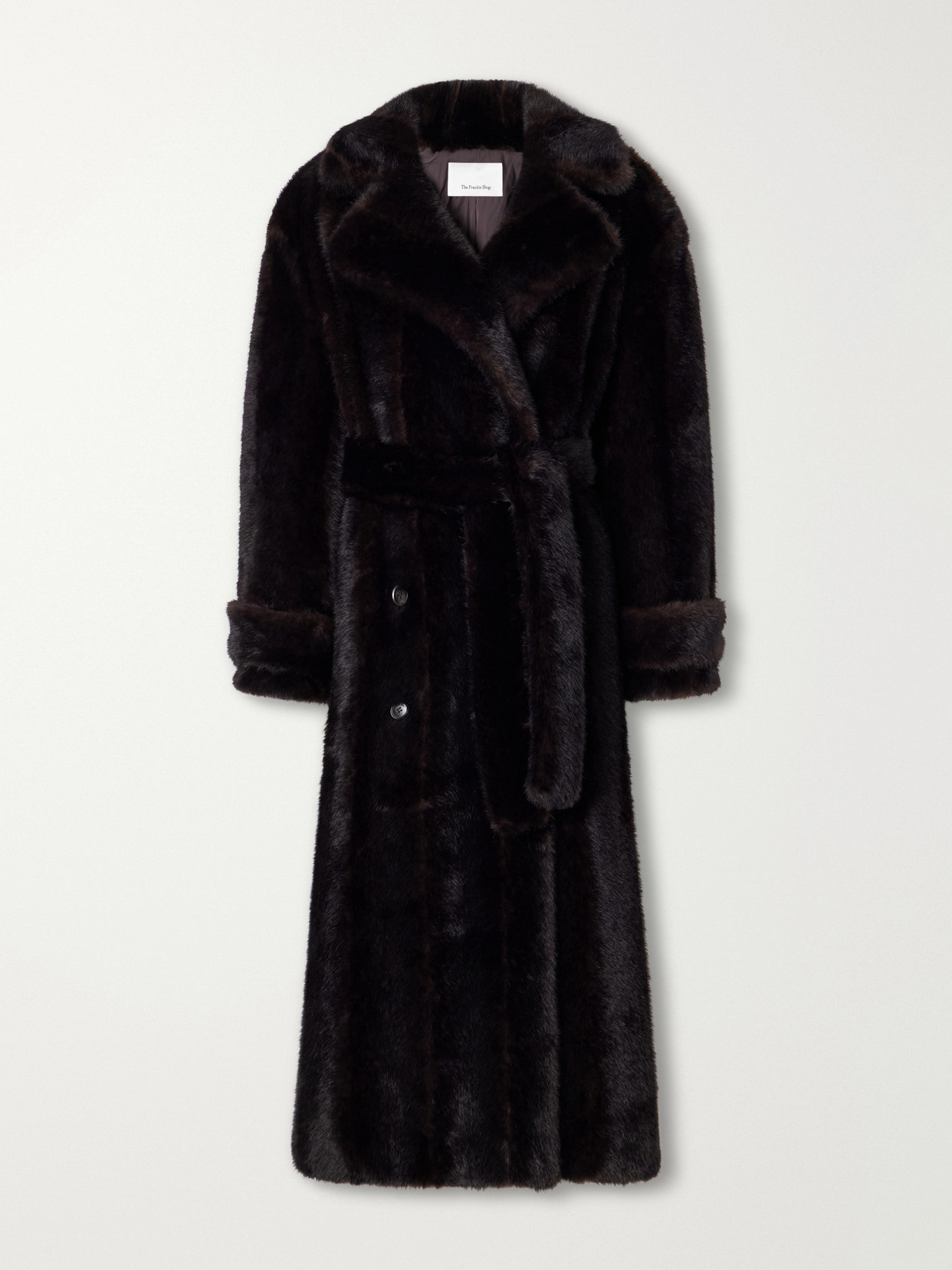 Daph Belted Padded Plush Coat