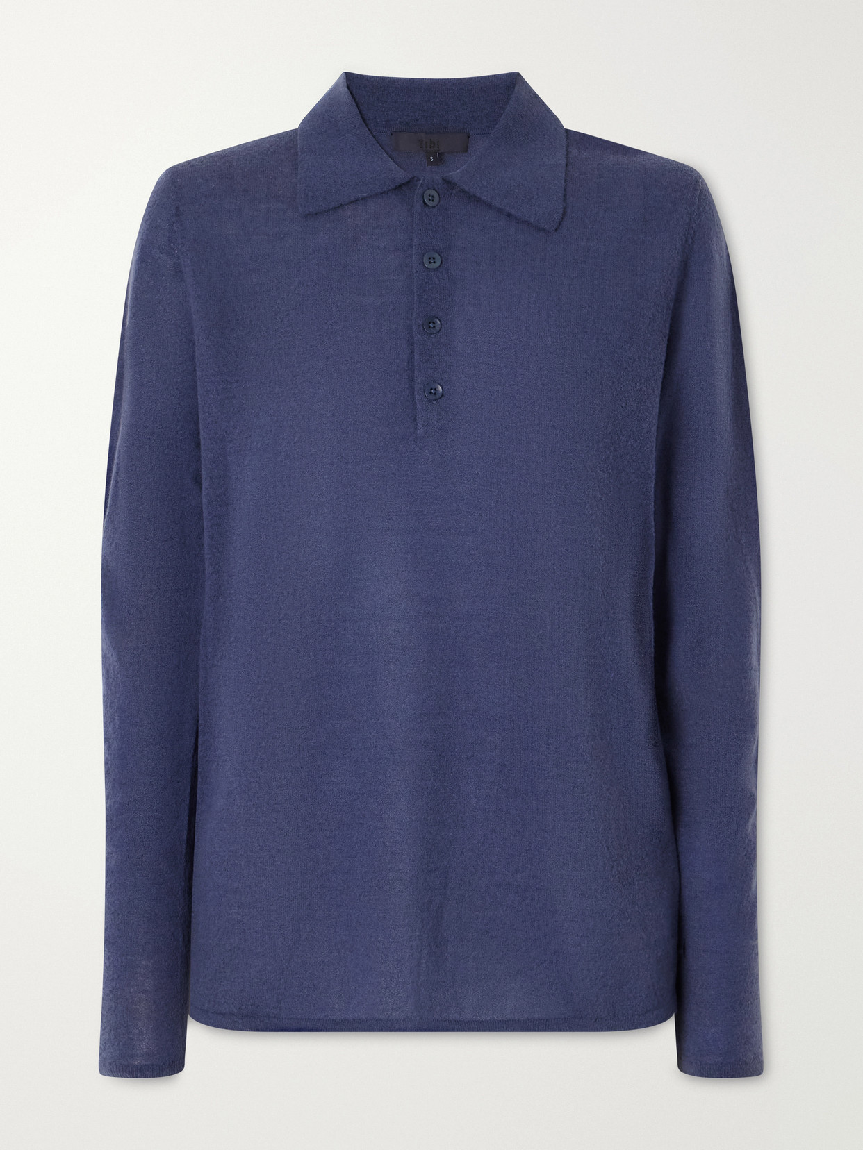 Tibi Wool-blend Knit Polo Sweater In Blue